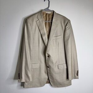SAMUELSOHN Men’s Gable Tan Beige Wool/ Silk Blazer